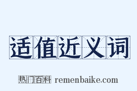 适值近义词是什么意思的图片